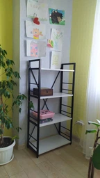 Этажерка 4/60 Ferrum-decor Серии Конект 120x60x28 белый ДСП Белое 16мм (XK00205) фото от покупателей 8