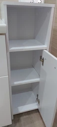 Шкаф для ванной Vicco Kiko, пенал 30x95, белый глянец фото от покупателей 2