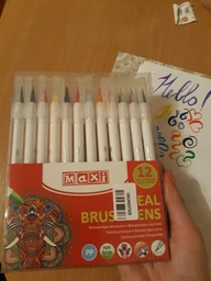 Фломастеры-кисточки Maxi Real Brush 12 цветов (MX15232) фото от покупателей 1