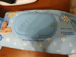 Упаковка влажных салфеток Smile Baby Экстракт ромашки и алоэ 2 пачки по 100 шт (42113908) фото от покупателей 7