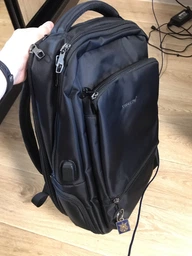 Рюкзак антизлодій Tigernu T-B3585 з відсіком для ноутбука 15,6" та USB 26л Black (16228) фото від покупців 3
