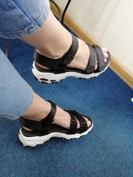 Жіночі сандалі Skechers D`Lites Fresh Catch Black/White 39,5 Чорний 31514-BLK фото от покупателей 1