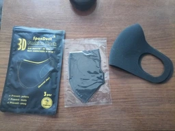 Многоразовая защитная маска PITTA MASK SponDuct BLACK Original (3 шт.) фото от покупателей 4