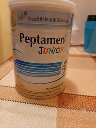 Полноценное энтеральное питание Nestle Peptamen Junior на основе пептидов с ароматом ванили для детей от 1 до 10 лет 400 г (7613033865053) фото от покупателей 1