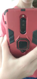 Чехол Iron Ring для Xiaomi Redmi 8 бампер противоударный с подставкой Dark Blue Без бренда фото від покупців 4