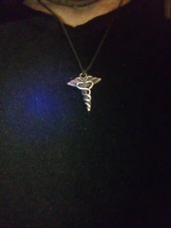 Амулет кулон Кадуцей Semantic Jewelry Сріблення 2.5 x 2.5 x 0.3 см