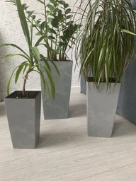 Горщик для квітів Urbi Square Beton Effect 17см Антрацит мармуровий (DURS170E-S433) фото від покупців 4