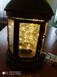 Светодиодная гирлянда нить LTL длина 2м 20led на батарейках золотая теплая Warm Gold фото от покупателей 12