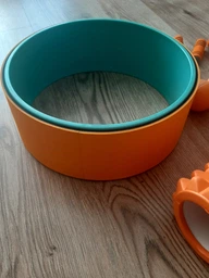 Колесо для йоги EasyFit TPE 33 см рожево-м'ятне фото від покупців 6