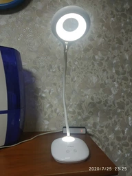 Світильник світлодіодний настільний акумуляторний Luxel 6w (білий) +usb, нічник (TL-04W) фото від покупців 5