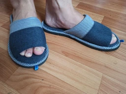 Женские домашние тапочки с открытым носком FX shoes 18038 36-37 Синие (2820000009838)