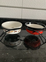 Подставка с мисками из керамики для кошек Trixie Eat on Feet 250 мл (4047974247907)