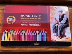 Набір акварельних олівців Koh-I-Noor Mondeluz 36кол. у металевій коробці фото від покупців 1