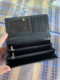 Гаманець жіночий ST Leather з натуральної шкіри великий довгий на кнопці з монетницею Червоний 55684 фото від покупців 6