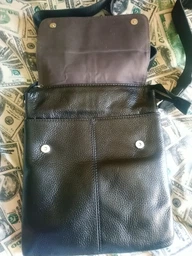 Мужская кожаная сумка мессенджер через плечо Tiding Bag A25-064A Черная натуральная кожа фото от покупателей 6