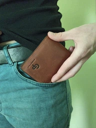 Зажим для денег кожаный Grande Pelle leather-11240 Коричневый фото от покупателей 19