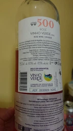 Вино 500 Vinho Verde рожеве напівсухе 0.75 л (5602281507589)