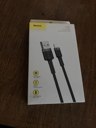 Кабель Baseus Cafule Cable Lightning – USB 1.0 м 2 A Black (CALKLF-BG1)