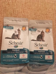 Сухий монопротеїновий корм для котів з довгою шерстю Schesir Cat Hairball 400 г (ШКВВШ0.4) фото від покупців 3