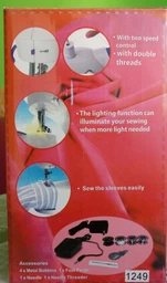Швейная мини машинка 4 в 1 Mini Sewing Machine белая фото от покупателей 2