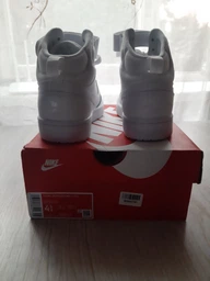 Подростковые высокие кеды для девочки Nike Court Borough Mid 2 (Gs) CD7782-005 35.5 Black/Sunset Pulse-White (194953181180) фото от покупателей 4