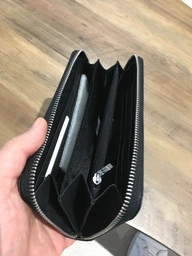 Чоловічий гаманець ST Leather з натуральної шкіри чорного кольору великий розмір з блискавкою для прав та паспорта (bg184fash51) фото від покупців 11