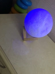 Настольный светильник Луна Moon Night Light 15 см с пультом 16 цветов / детский ночник