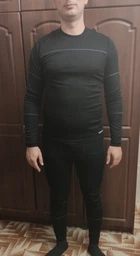 Комплект мужского термобелья Craft Baselayer Set Man 1905332-999975 XS Black DK Grey Melange (7318572958012)