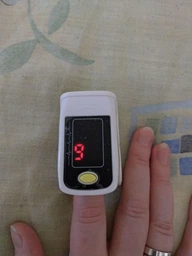 Пульсоксиметр Pulse Oximeter 303 C Напалечный Беспроводной портативный пульсометр и оксиметр цифровой Сине/Желтый + батарейки в подарок (662 V)