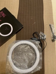 Кольцевая led лампа мощная светодиодная 26 см с держателем для смартфона и штативом 2,1 м фото от покупателей 7