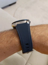 Силіконовий ремінець Watchbands для Samsung Gear S3 / Samsung Galaxy Watch 46mm Silver - зелений (WB001GREEN) фото від покупців 4