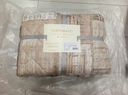 Стеганое покрывало Home Line. 1910740 15-1316 бежевое-160х210 см фото от покупателей 11