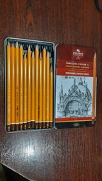 Набір олівців в металевому кейсі 1500 графітні Art 8В-2Н 12 шт Koh-i-noor набір фото від покупців 8