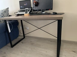 Компьютерный стол Ferrum-decor Дейв 75x140x70 черный ДСП Дуб Сан-Марино 32мм фото от покупателей 1