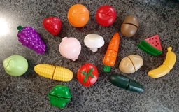 Игровой набор Овощи фрукты на липучках в корзинке фото от покупателей 2