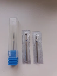 Фрези алмазні Nail Drill набір 3 шт. для щільної кутикули (синя насічка) фото від покупців 1