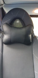 Подушка Автомобільна під Шию ComfortLine на Підголовник Екошкіра Чорна фото від покупців 4