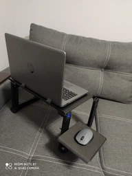 Столик трансформер для ноутбука Laptop Table T8 підставка портативна з вентилятором фото від покупців 1