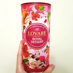 Квітковий чай Lovare Royal Dessert на основі каркаде тубус 80г фото від покупців 7
