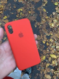 Чехол-накладка Silicone case для IPhone X/Xs Pebble серый