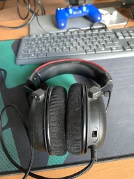 Амбушюры HyperX для гарнитур HyperX Cloud, Cloud II, Cloud Silver, Cloud Blue, Cloud Core велюровые Black/Red (HXS-HSEP1)