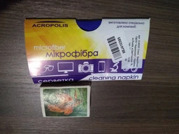 Серветка для окулярів Acropolis Ф-90/07 мікрофібра для лінз об’єктивів оптики моніторів біноклів червоний фото від покупців 4