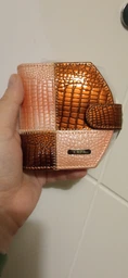 Кошелек женский кожаный Kafa с блокировкой RFID-сигналов, красно-черный (AE1869) фото от покупателей 7