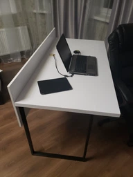 Компьютерный стол Ferrum-decor Скай 76x120x70 черный ДСП Белое 32мм фото от покупателей 1