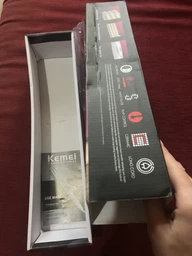 Плойка для волос Kemei тройная с турмалиновым покрытием 33,5см Золотисто-белая (KM-1010) фото от покупателей 5