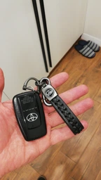 Стильный брелок на ключи "Toyota", карабином из нержавеющей стали (Пакет+Отвертка)