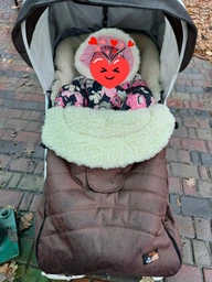 Зимний конверт-чехол на овчине в коляску,на санки For Kids Maxi (Красный) фото от покупателей 2