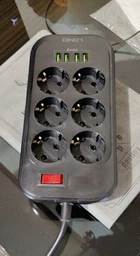 Сетевой удлинитель LDNIO SE6403 на 6 розеток 4 USB 2м Black фото от покупателей 8