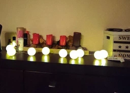 Гірлянди декоративні Cotton Balls 10led, діам 6см, довжина 180см на батарейках АА 005 фото від покупців 1