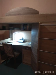 Ліжко горище з шафою та робочим місцем Еверест венге молочний фото від покупців 1